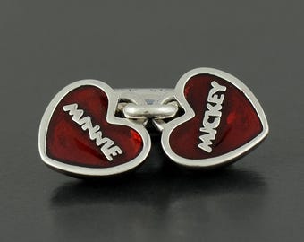 正規品 PANDORA ディズニー ミッキー ミニー ダブルハート チャーム