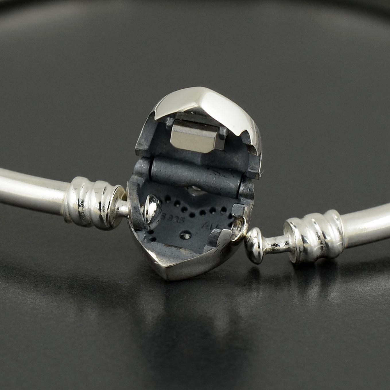 正規品 PANDORA Wishful Heart CZ バングル 590713 スターリング 