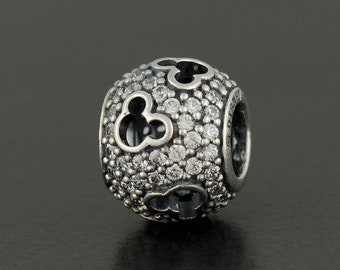 Genuine PANDORA Disney Mickey Silhouettes Charm 791442CZ Sterling Silver Cz Brand New RETIRED Comes with PANDORA Gift Pouch Fast Postage
