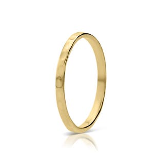 Stacking Sterling Silver Ring, Handmade, Stacking ring, Choice of Silver, Light Gold, Hammered