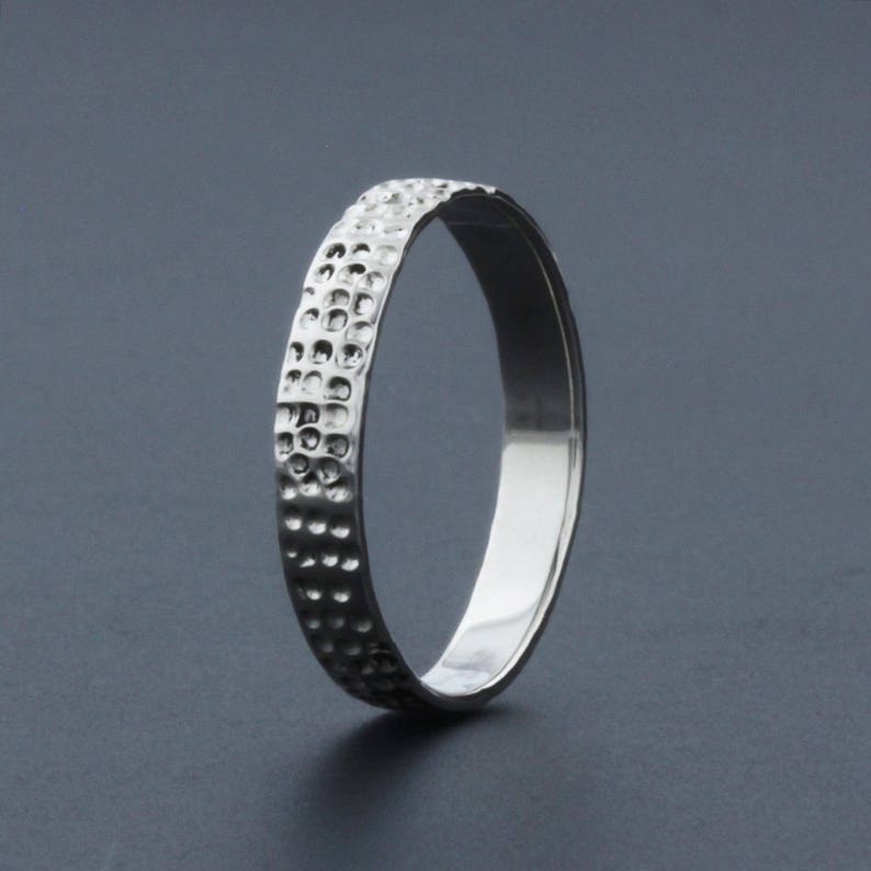 Stacking ring Light Gold Rose Gold Choice of Silver Hammered Stacking Sterling Silver Ring Handmade