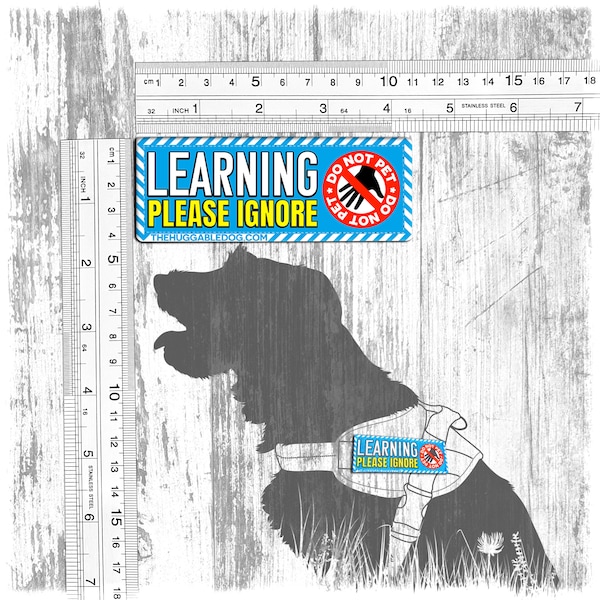 LEARNING, please ignore. Do not pet. Patches for dog harnesses. Supplied as a SINGLE item so you can mix and match. Medium size.