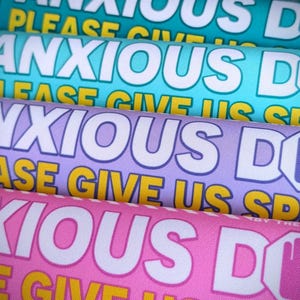 NEW! ANXIOUS dog, please give us space. Warning leash sleeve for nervous dogs.