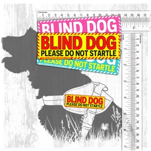 Blind Dog Patch: Please Do Not Startle - Waterproof Polyester.