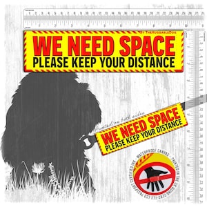 NEW! We need SPACE, please keep your distance. Warning leash sleeve for dogs.
