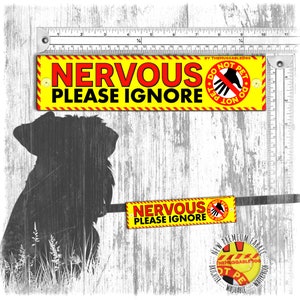 NERVOUS, please ignore, do not pet. Warning leash sleeves for nervous dogs.