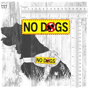Patch NO DOGS: acessório impermeável para peitoral de cães.