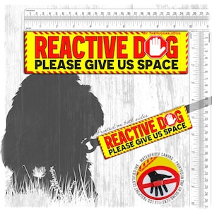Reactive DOG, please give us SPACE. Warning leash sleeves for dogs.