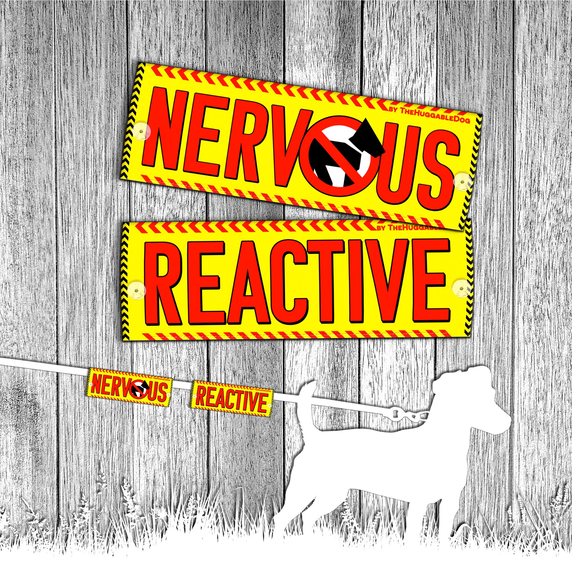 NERVOUS Reactive dogs. Warning labels mini sleeves for dogs Etsy