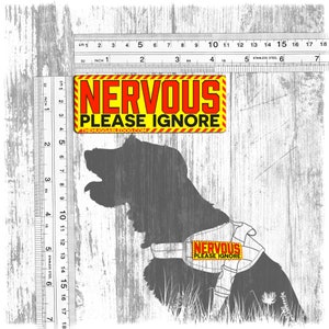 Patch para peitoral de cachorro nervoso: poliéster à prova d&#39;água, fecho de gancho