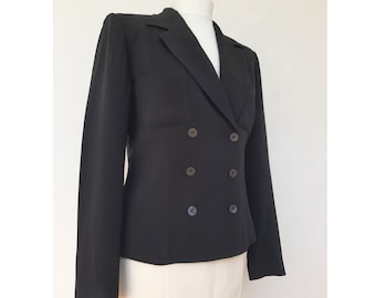 Vintage black double breasted blazer size small