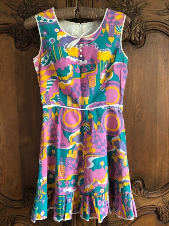 Peter Max attributed mini dress 1960s
