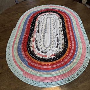 Press On handmade Jelly Roll Rug 29&quot; x 43&quot; Riley Blake Designs