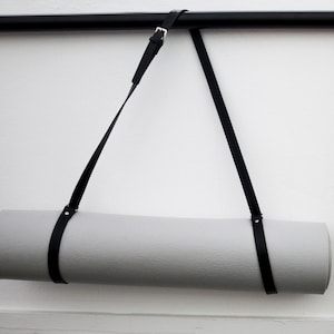 Leather yoga mat strap | Adjustable Mat shoulder strap | Yoga or gym mat carrier | Exercise mat strap | Yoga accessories