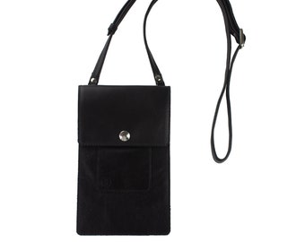 Phone Bag Plus+ | Handmade high-quality genuine leather crossbody Bag | Bag with large size phone pocket for Men/Women adjustable strap