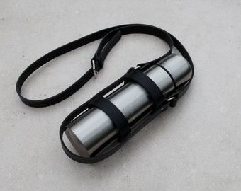 Leather Bottle Holder | Handmade Water Bottle Holder | Wine Bottle Carrier | Custom Drink Holder | Stylish and Functional Accessories