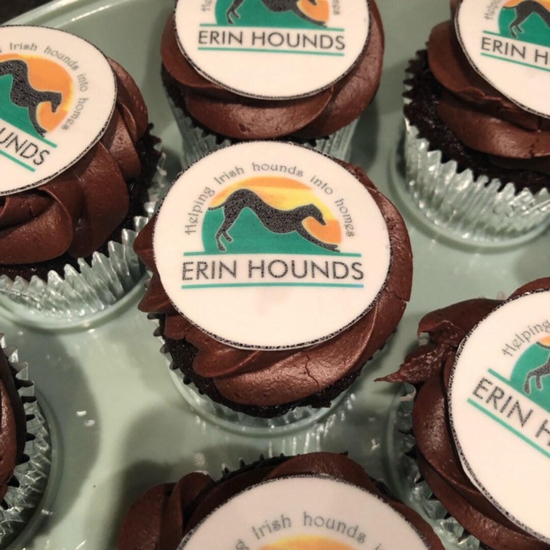 Personalised, Customisable, Edible Logo Cupcake Topper. Perfect for