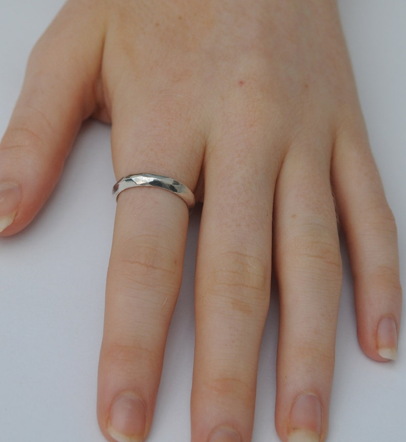 Silver Ring Faceted
