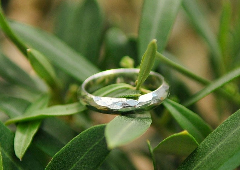 Silver Ring Faceted