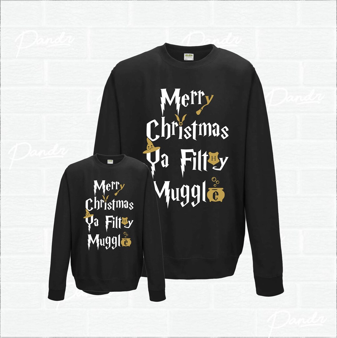 Merry christmas ya filthy muggle sweater Clearance