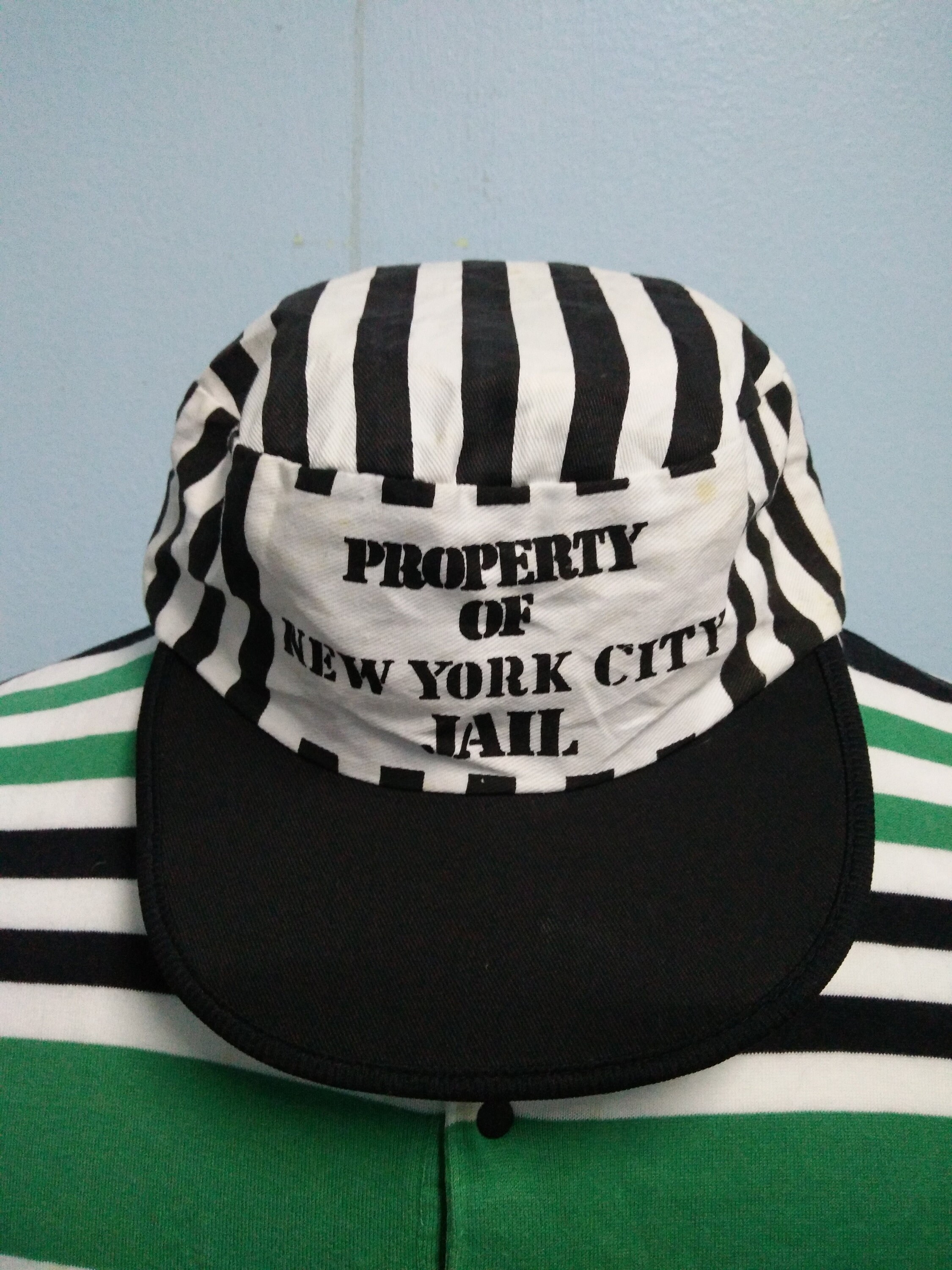 Vintage RARE Prison Jail Stripes Cap 80's Sportswear Etsy