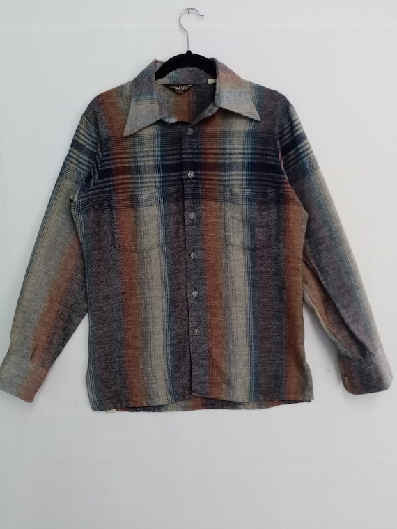 Rare Baracuta Wool Navajo Shadow Design Shirt