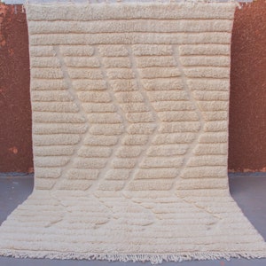 Beni Ourain Custom Rug | Hand-Knotted Moroccan Luxury - Soft Wool 6x9 8x10 9x12, Ideal for Homes, Handmade Craftsmanship
