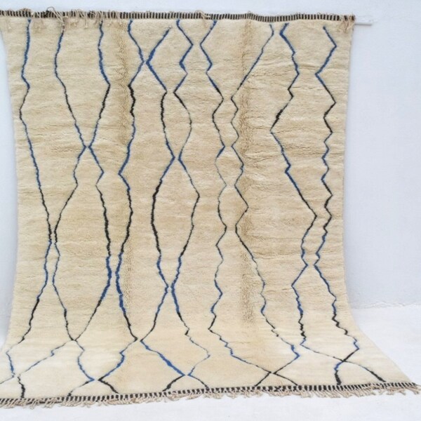 Blue Beni Ourain Rug Etsy