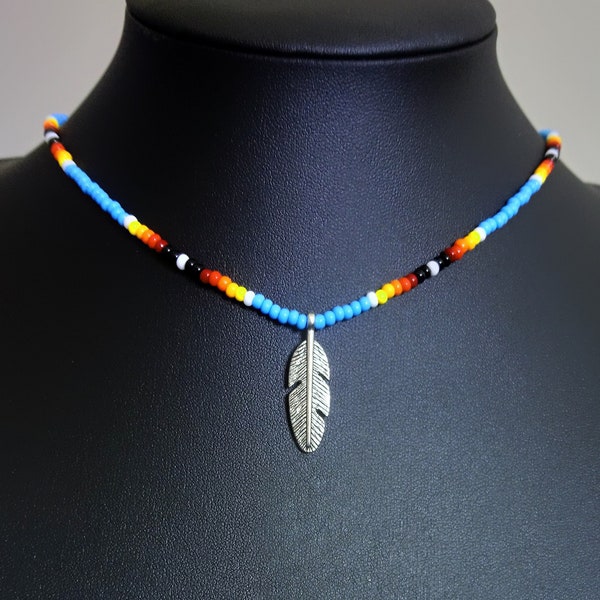 Native american indian beaded choker, birthday gifts for her, native style jewelry (C4)