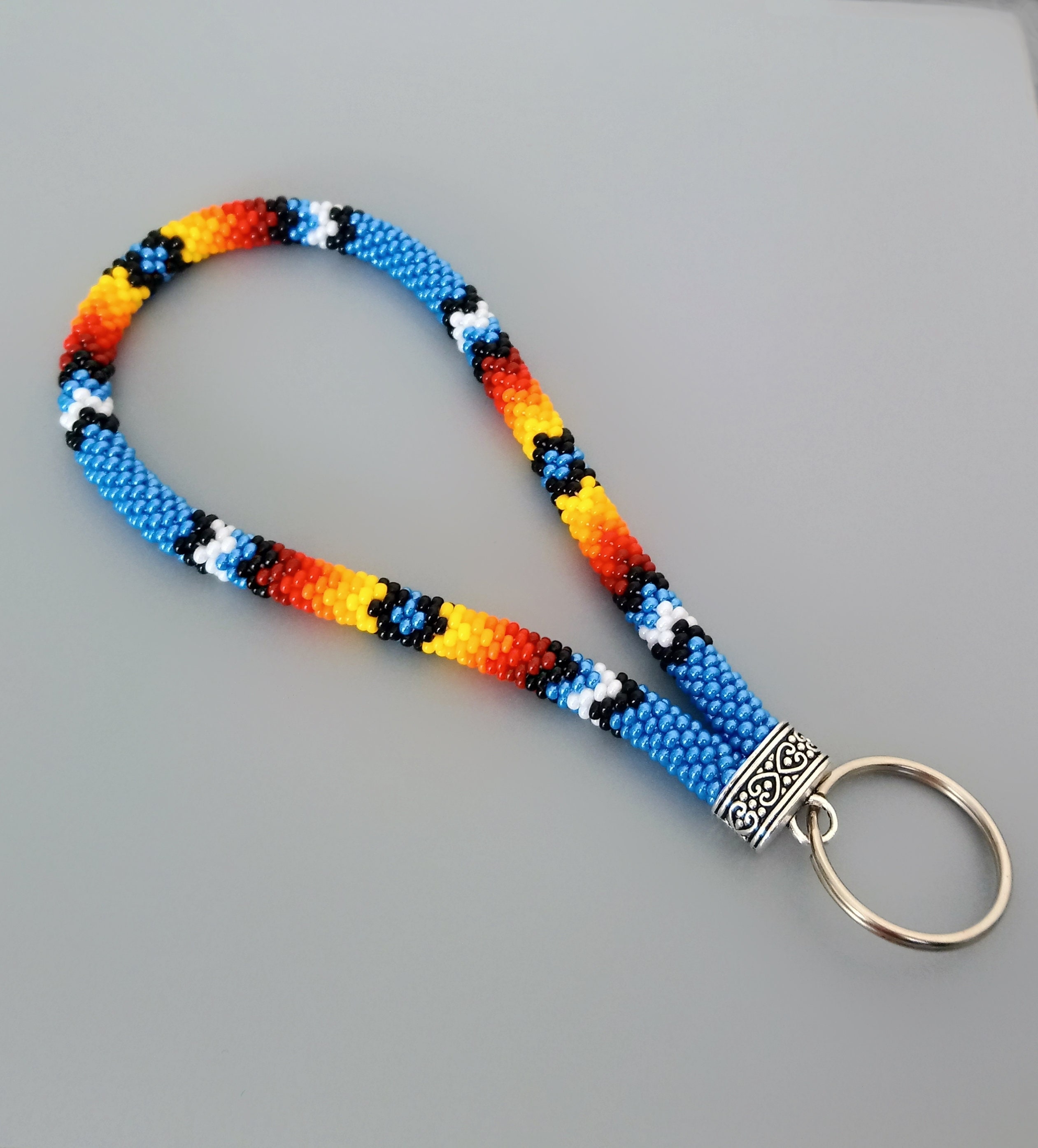 Keychain - beaded cross