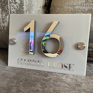 Acrylic house sign | Modern Contemporary house sign | Door Number | 3D House number | Door Sign | personalised house number sign.