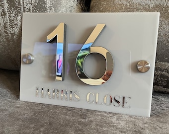 Acrylic house sign | Modern Contemporary house sign | Door Number | 3D House number | Door Sign | personalised house number sign.