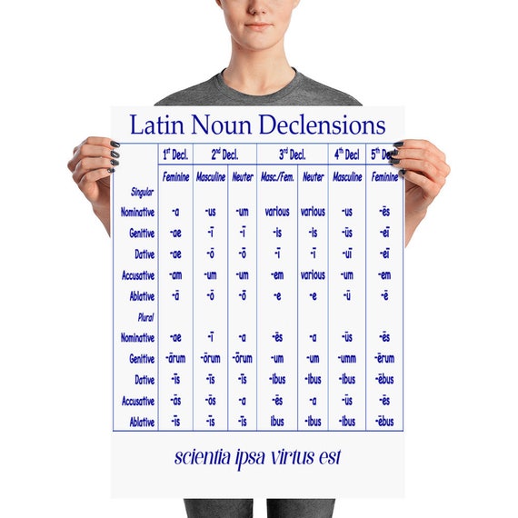 Latin Noun Chart