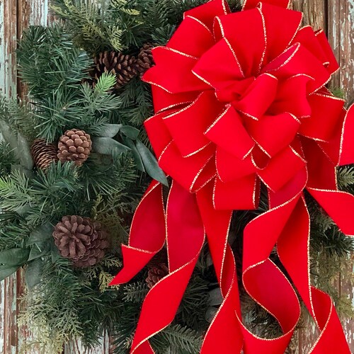 Tree Topper XL Elegant Tree Topper Bow With Long Streamers Etsy