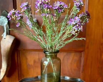 Faux Purple Waxflower Stem, Realistic Floral Spray