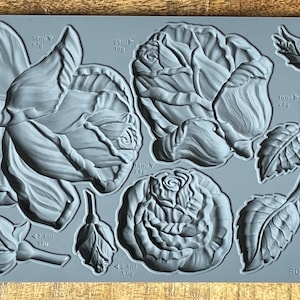 IOD Roses Decor Mould, Flower Casting mould for crafts, craft supply, soap mold, resin mold, French country mold, candy mold,