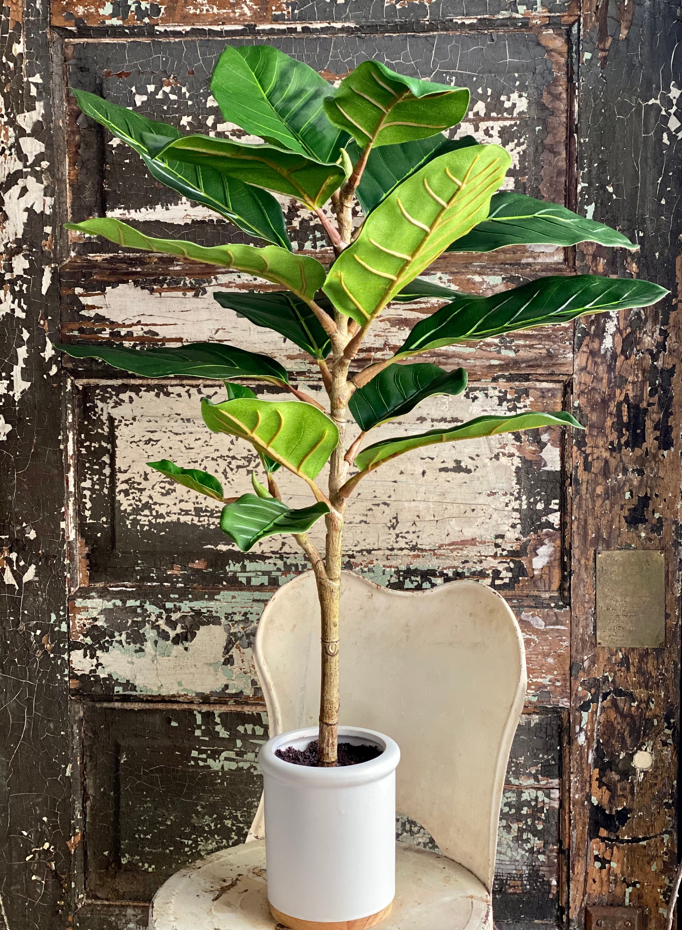 Artificial Real Touch Potted Fiddle Leaf Fig Tree Tabletop Etsy