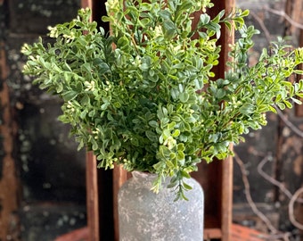 Artificial Boxwood Greenery Bush, UV Rated, Floral Craft Supply, greenery bush for outdoors, floral craft supply, faux boxwood for wreaths