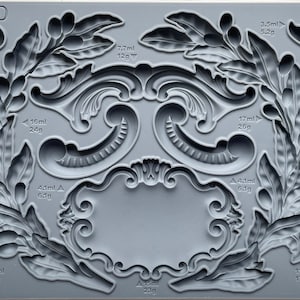 IOD Olive Crest Decor Mould, Casting mould for crafts, craft supply, soap mold, resin mold, French country mold, candy mold,