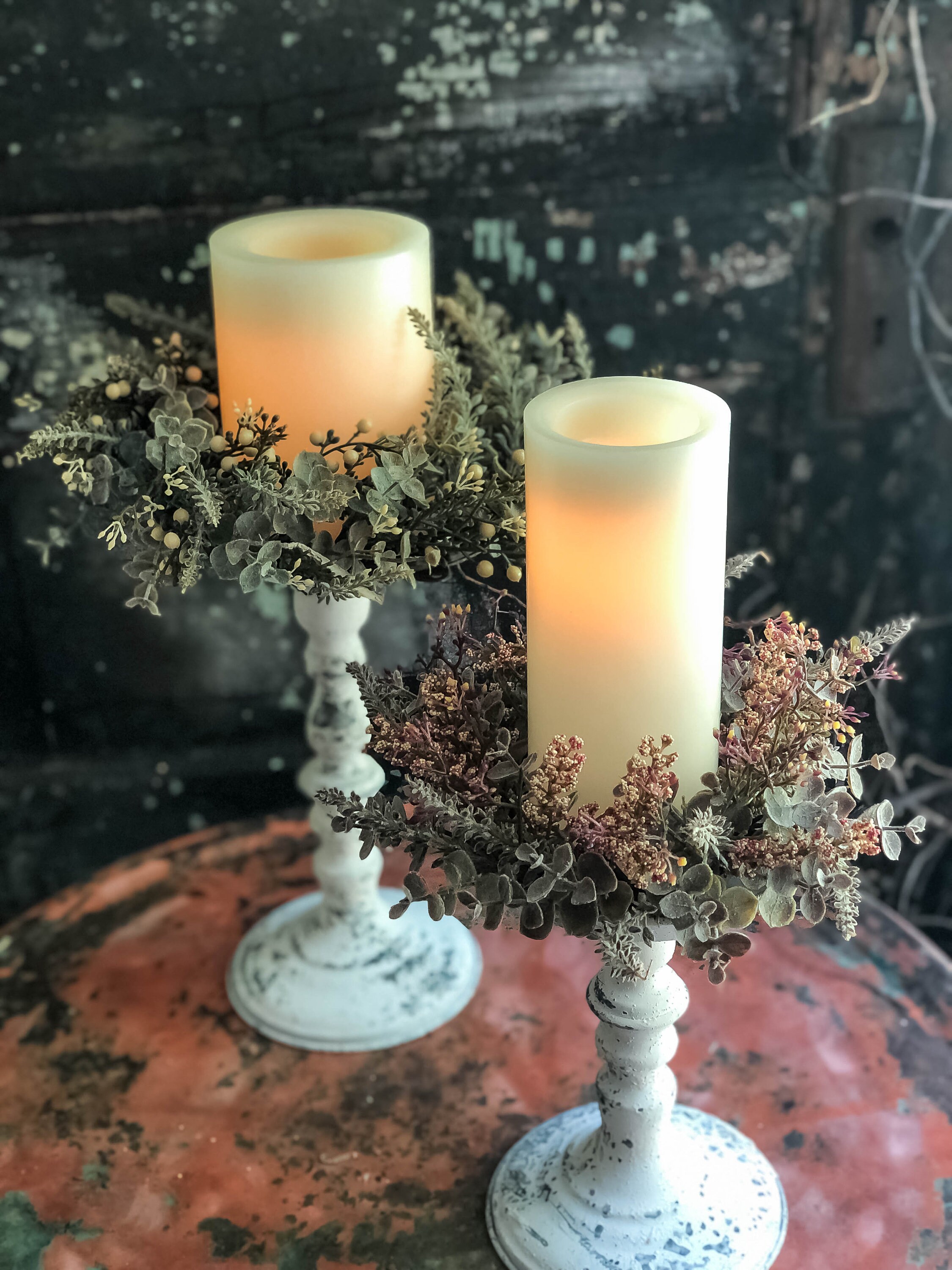 DIY Crystallized Pillar Candles - Running With Sisters
