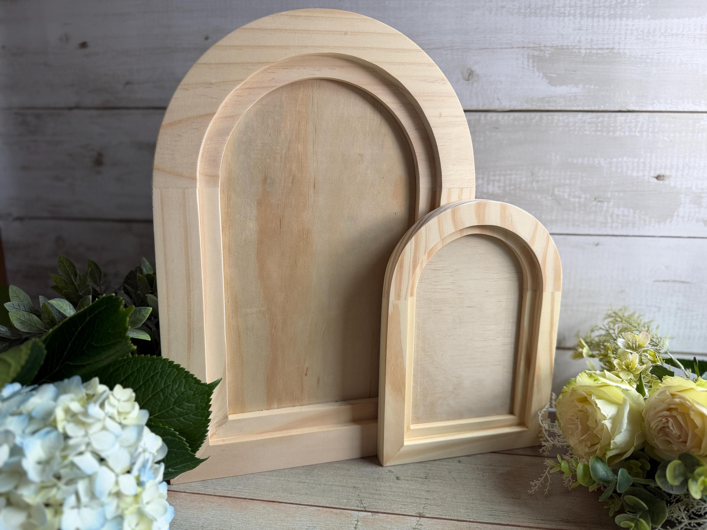 IOD Arched Wood Art Panel, Craft Blank, Wood Shadow Box, Arched wood frame