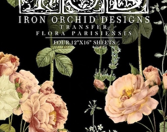 IOD Flora Parisiensis Decor Transfer, Rose & Wildflower Designs