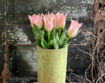 Real Touch Pink Tulip Stem, Artificial pink tulip stem, tulip for wreaths, Faux Floral Arrangement, Craft Supply
