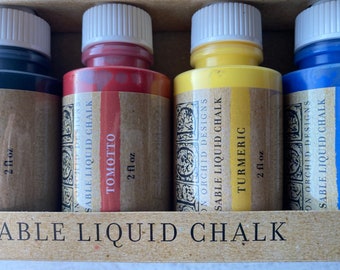 IOD Erasable Liquid Chalk Ink, Multiple colors, Ink for stamp pads, artist ink, craft ink, black, white, blue, red, yellow