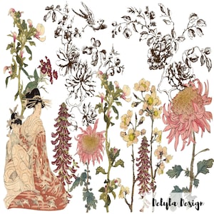 IOD Japonica Decor Rub On Transfer Sheet, Transfers for crafts, craft supply, Card embellishment, Farmhouse transfer designs