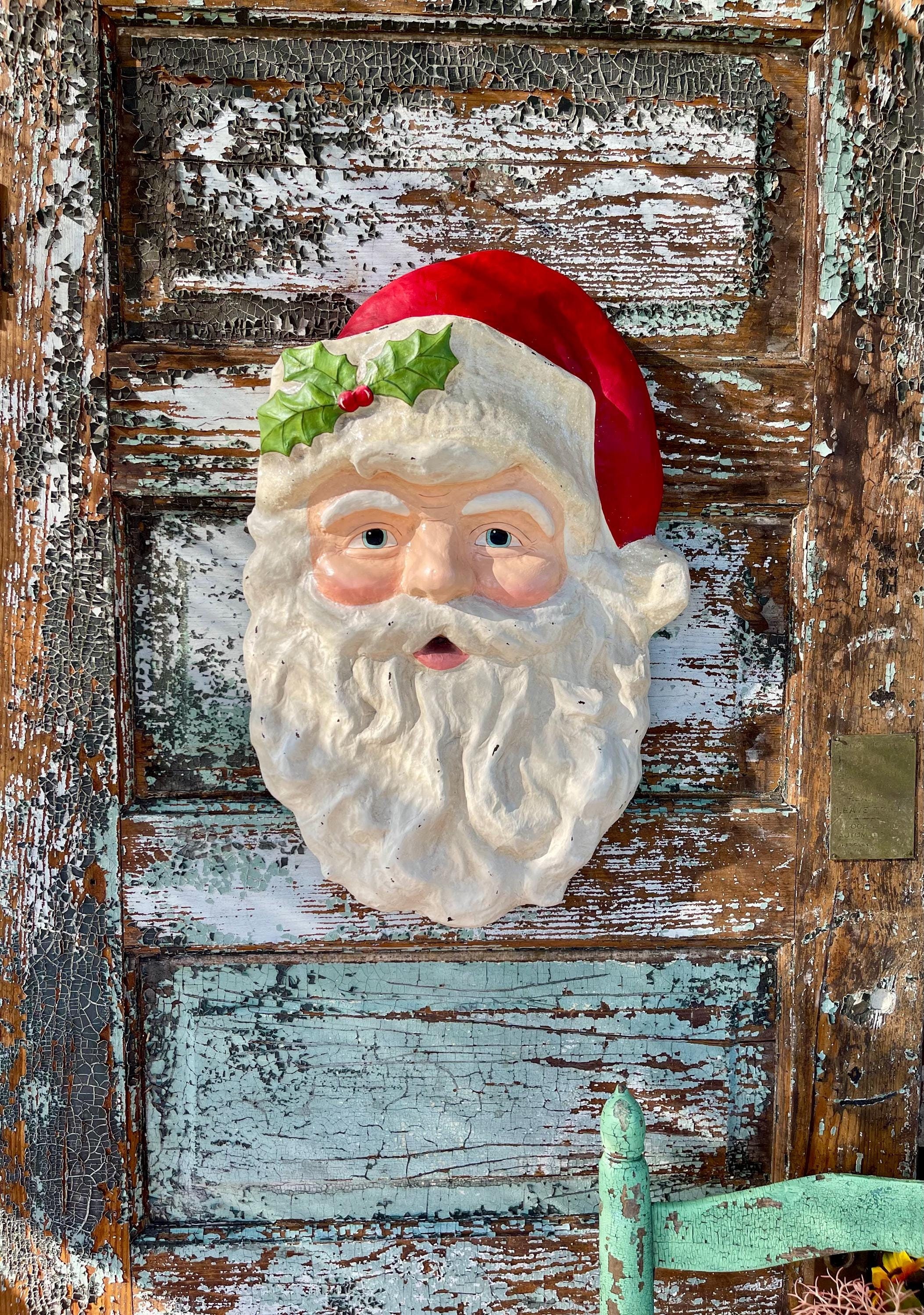 Vintage Santa Door Hanging - Etsy