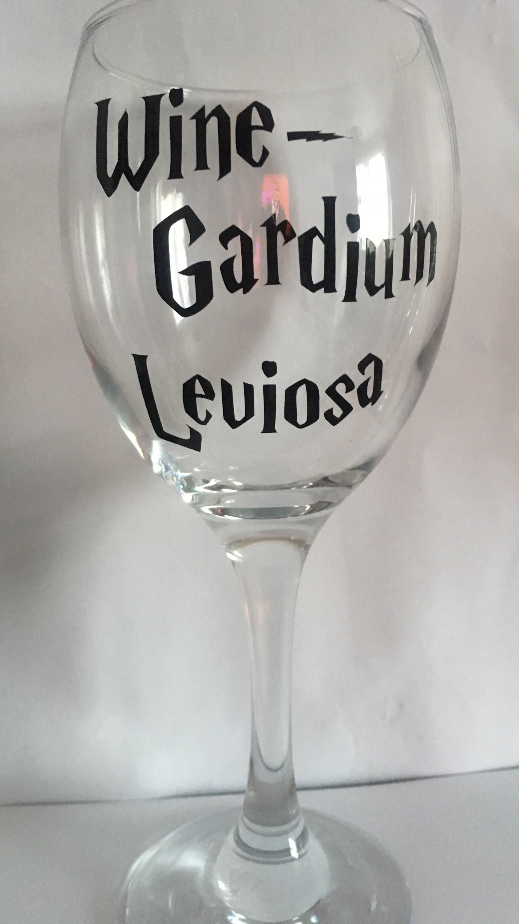 Set of 5 Harry Potter themed wine glasses with plain stems Etsy