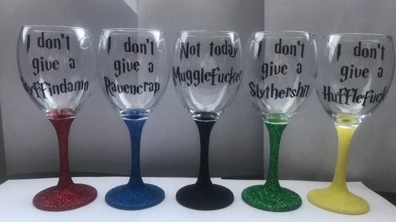Harry Potter Themed Wine Glasses Set of 4 | Harry potter Harry Potter Themed Wine Glasses Set of 4 | Harry potter