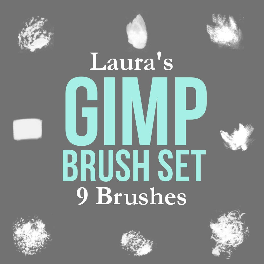 Laura's Gimp Brush Set 9 Brushes Digital Download Etsy