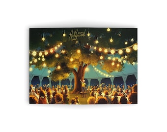 Bilbo Baggins Birthday Party Tree Folded Greeting Card With Envelope - Lord of the Rings - Fellowship of the Ring - J. R. R. Tolkien